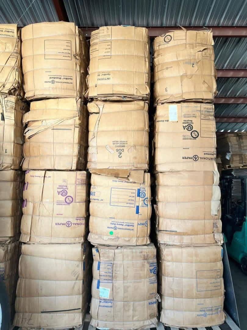 Old Corrugated Containers (OCC) and Old Newspapers (ONP) paper scrap bales